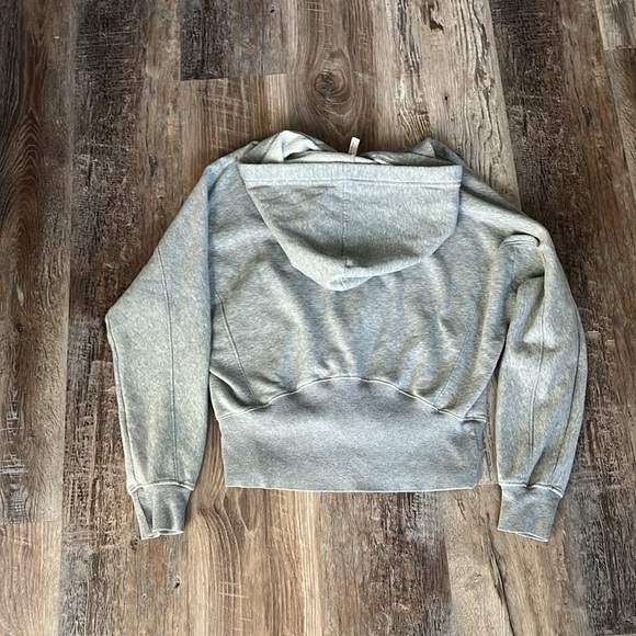 Free People Movement Think Future Hooded Sweatshirt Grey Quarter Zip | XS - Picture 4 of 4